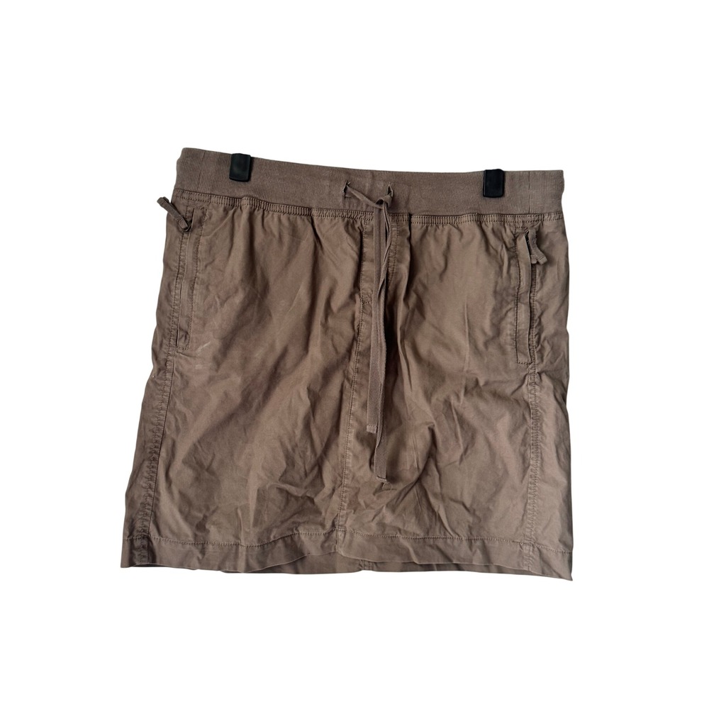 Ann Taylor LOFT Taupe Brown Cotton Utility Shorts Small Drawstring Pockets